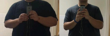 Before and After 82 lbs Weight Loss 5 foot 11 Male 371 lbs to 289 lbs