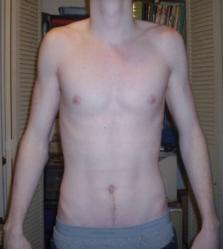 6 foot 1 Male 45 lbs Muscle Gain Before and After 140 lbs to 185 lbs