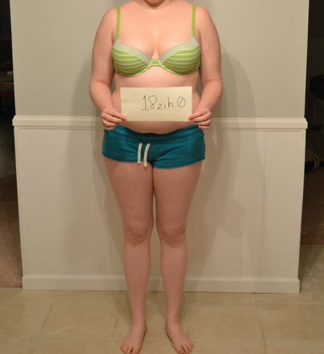 A picture of a 5'7" female showing a snapshot of 184 pounds at a height of 5'7