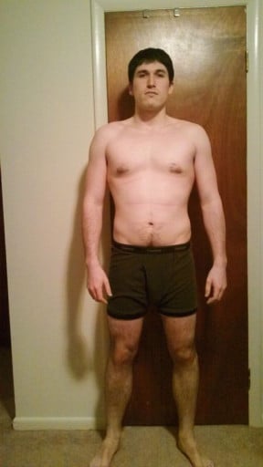 A photo of a 6'0" man showing a snapshot of 182 pounds at a height of 6'0
