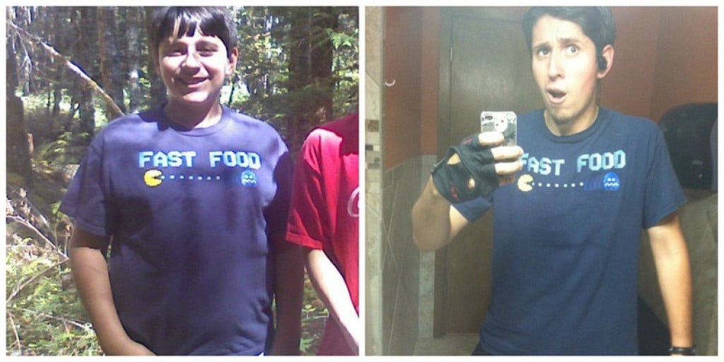 A progress pic of a 6'1" man showing a fat loss from 275 pounds to 190 pounds. A respectable loss of 85 pounds.