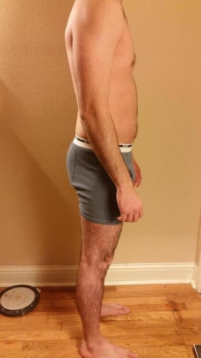 A picture of a 6'0" male showing a snapshot of 169 pounds at a height of 6'0