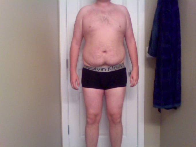 A picture of a 6'1" male showing a snapshot of 204 pounds at a height of 6'1