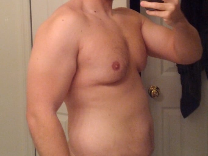 A picture of a 5'10" male showing a weight reduction from 197 pounds to 175 pounds. A respectable loss of 22 pounds.