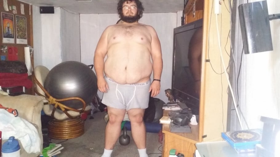 A progress pic of a 6'1" man showing a snapshot of 360 pounds at a height of 6'1