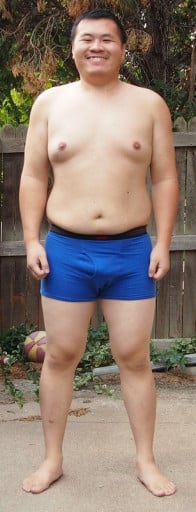 A progress pic of a 5'8" man showing a snapshot of 213 pounds at a height of 5'8
