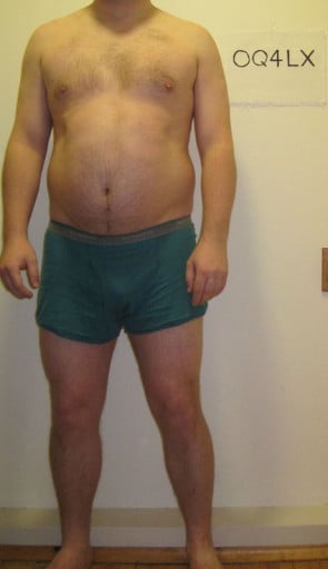A picture of a 5'8" male showing a snapshot of 202 pounds at a height of 5'8