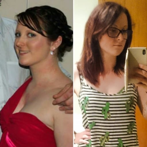 F/25/5'3 (75kg>60kg) face difference from late 2014 to early 2016.