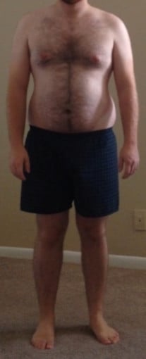 A progress pic of a 5'11" man showing a snapshot of 225 pounds at a height of 5'11