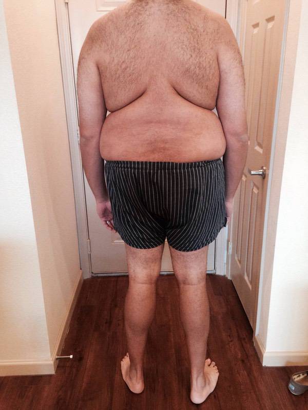3 Pictures of a 306 lbs 6'3 Male Weight Snapshot