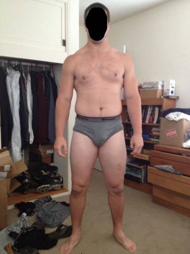 A before and after photo of a 6'3" male showing a weight bulk from 250 pounds to 260 pounds. A net gain of 10 pounds.
