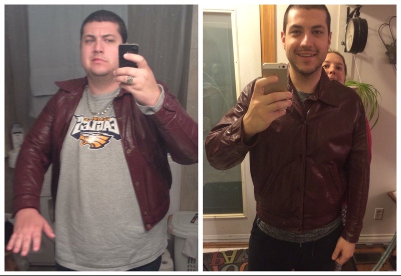Before and After 102 lbs Weight Loss 6 feet 3 Male 300 lbs to 198 lbs