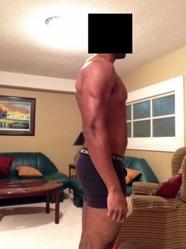 A photo of a 5'11" man showing a snapshot of 175 pounds at a height of 5'11