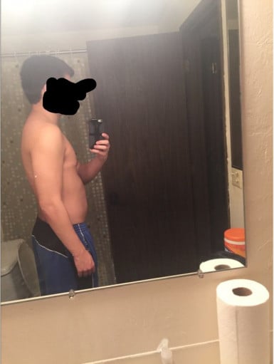 A picture of a 6'0" male showing a snapshot of 185 pounds at a height of 6'0