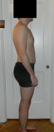 A photo of a 6'0" man showing a snapshot of 175 pounds at a height of 6'0