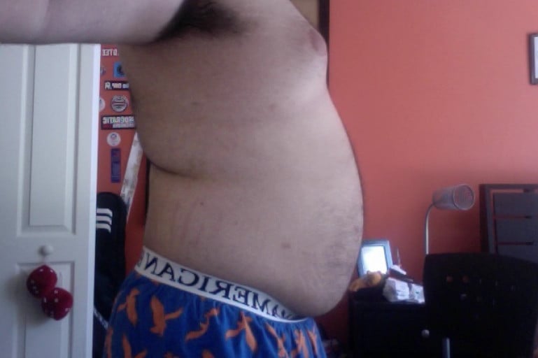 A progress pic of a 5'3" man showing a snapshot of 211 pounds at a height of 5'3