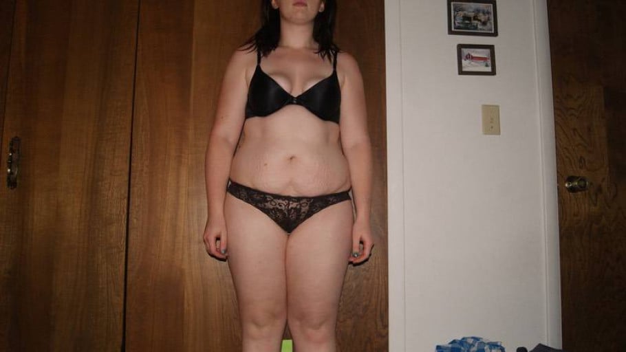 A picture of a 5'6" female showing a snapshot of 185 pounds at a height of 5'6