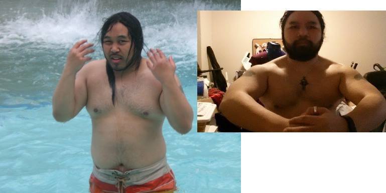 5 feet 5 Male 43 lbs Fat Loss Before and After 230 lbs to 187 lbs