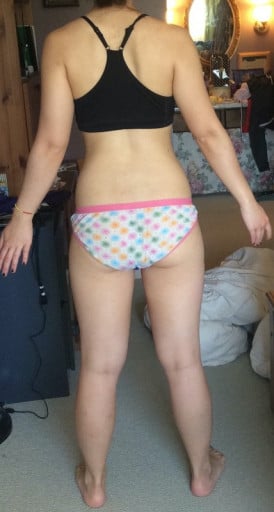 A picture of a 5'6" female showing a snapshot of 140 pounds at a height of 5'6