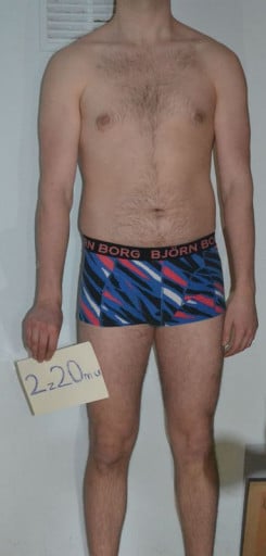 A photo of a 6'3" man showing a snapshot of 200 pounds at a height of 6'3