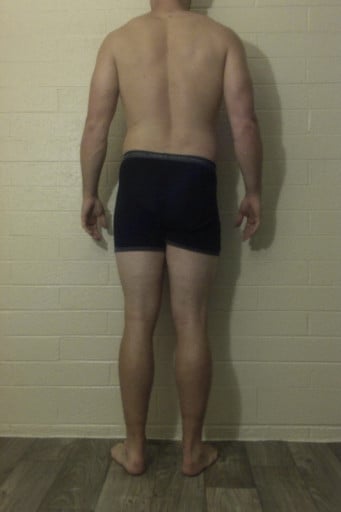 A picture of a 6'3" male showing a snapshot of 217 pounds at a height of 6'3