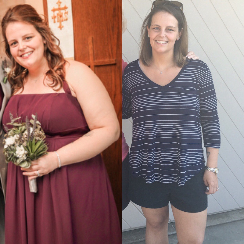 5 feet 5 Female Before and After 100 lbs Fat Loss 260 lbs to 160 lbs