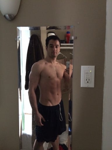 A picture of a 6'1" male showing a weight loss from 213 pounds to 191 pounds. A total loss of 22 pounds.