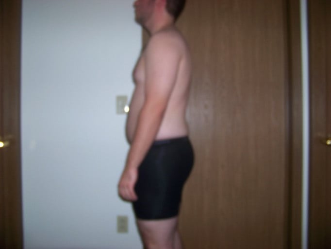 A picture of a 6'0" male showing a snapshot of 245 pounds at a height of 6'0