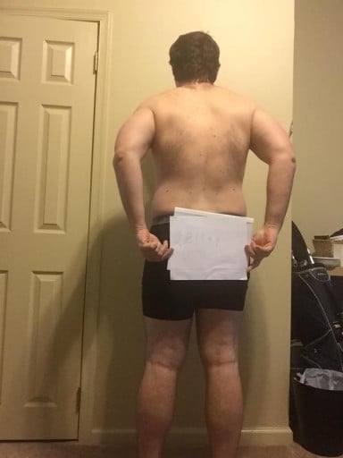 A picture of a 5'10" male showing a snapshot of 235 pounds at a height of 5'10