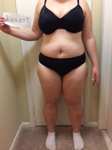 A progress pic of a 5'7" woman showing a snapshot of 248 pounds at a height of 5'7
