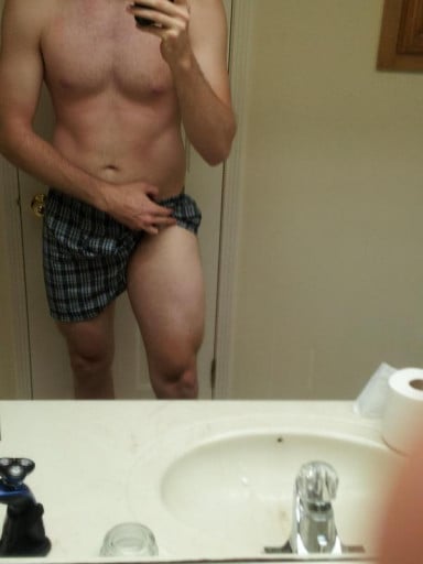 A picture of a 6'3" male showing a fat loss from 200 pounds to 191 pounds. A total loss of 9 pounds.