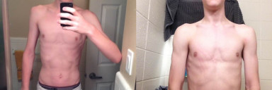 8 lbs Muscle Gain Before and After 6'4 Male 144 lbs to 152 lbs