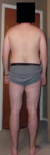 A before and after photo of a 6'3" male showing a snapshot of 212 pounds at a height of 6'3