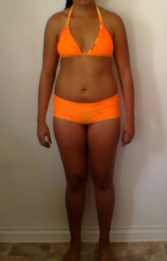 A progress pic of a 5'10" woman showing a snapshot of 175 pounds at a height of 5'10