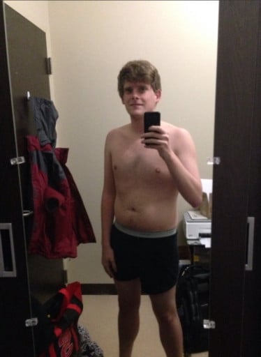 A photo of a 5'10" man showing a weight loss from 185 pounds to 135 pounds. A total loss of 50 pounds.