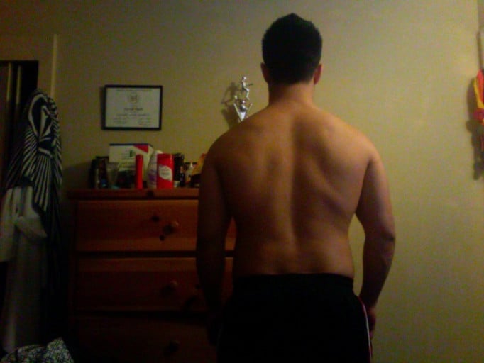 A picture of a 5'6" male showing a snapshot of 180 pounds at a height of 5'6