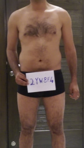 A picture of a 5'10" male showing a snapshot of 177 pounds at a height of 5'10