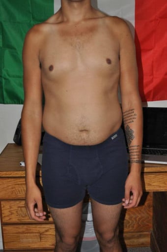 A picture of a 6'0" male showing a snapshot of 183 pounds at a height of 6'0