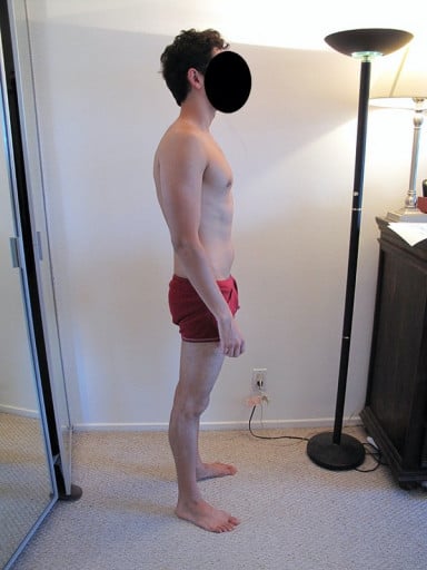 A progress pic of a 5'11" man showing a snapshot of 152 pounds at a height of 5'11