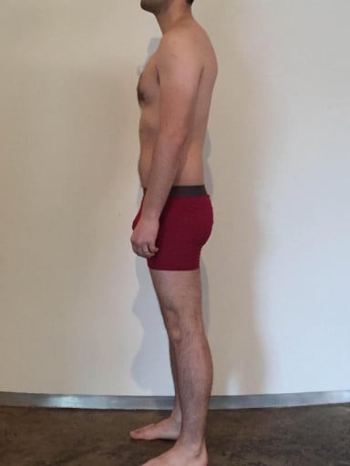 A photo of a 5'11" man showing a snapshot of 178 pounds at a height of 5'11