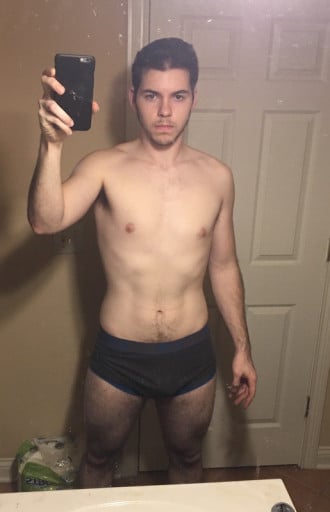 A picture of a 6'0" male showing a snapshot of 184 pounds at a height of 6'0