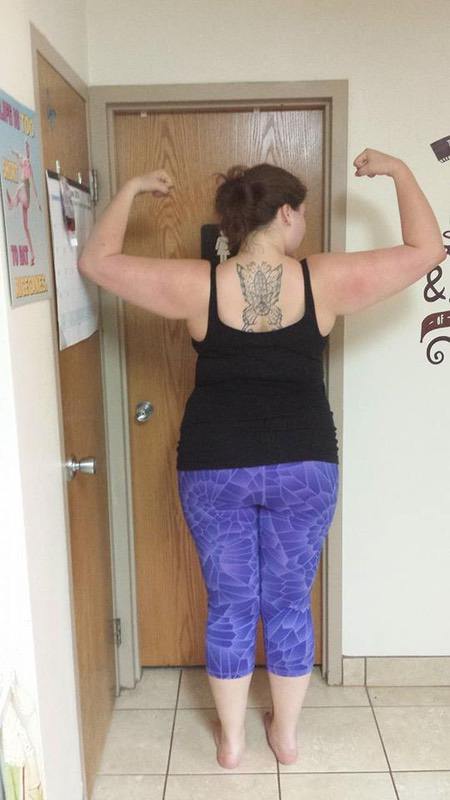 Before and After 23 lbs Fat Loss 6 foot Female 285 lbs to 262 lbs