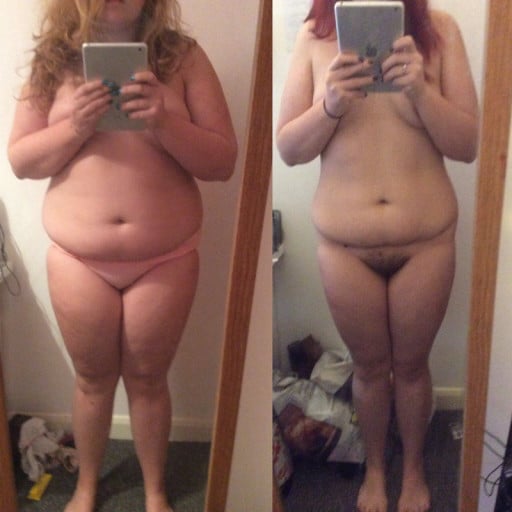 47 lbs Weight Loss Before and After 5 feet 9 Female 245 lbs to 198 lbs