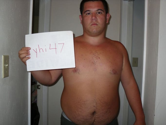 A picture of a 5'11" male showing a snapshot of 260 pounds at a height of 5'11