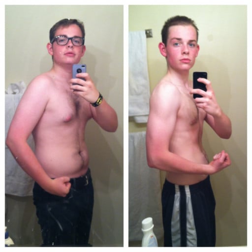 A photo of a 6'0" man showing a fat loss from 213 pounds to 165 pounds. A total loss of 48 pounds.