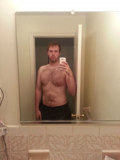 A progress pic of a 6'2" man showing a weight cut from 225 pounds to 188 pounds. A respectable loss of 37 pounds.