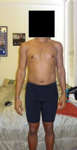 A before and after photo of a 6'2" male showing a snapshot of 199 pounds at a height of 6'2