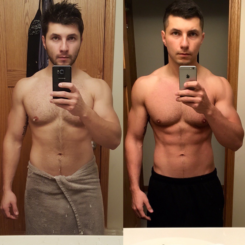 15 lbs Fat Loss 5 foot 9 Male 185 lbs to 170 lbs.