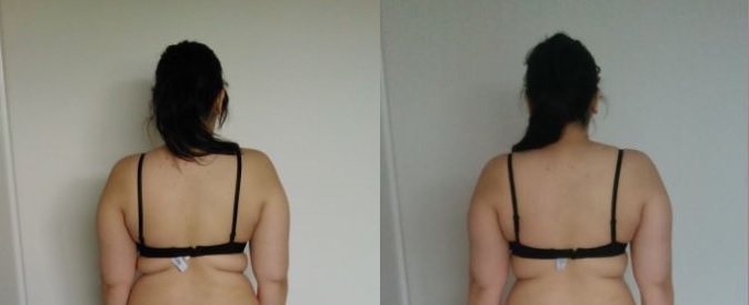 Progress Pics of 9 lbs Fat Loss 5 feet 4 Female 185 lbs to 176 lbs