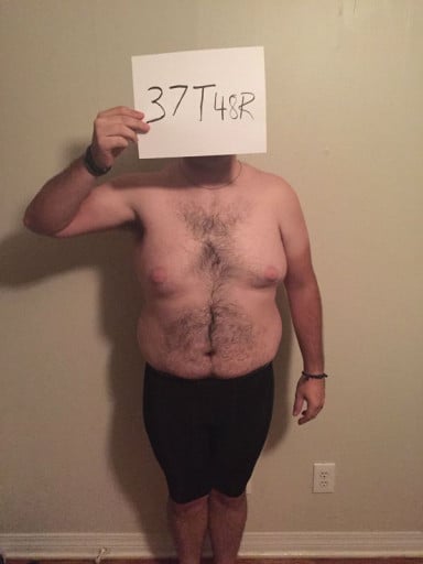 A progress pic of a 5'9" man showing a snapshot of 225 pounds at a height of 5'9
